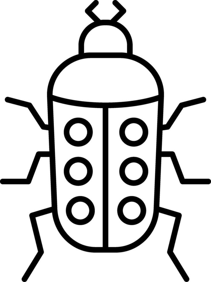 icône de ligne d'insecte vecteur