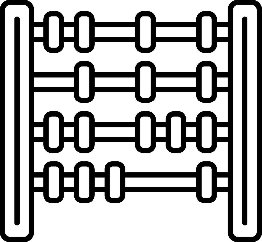 icône de ligne de boulier vecteur