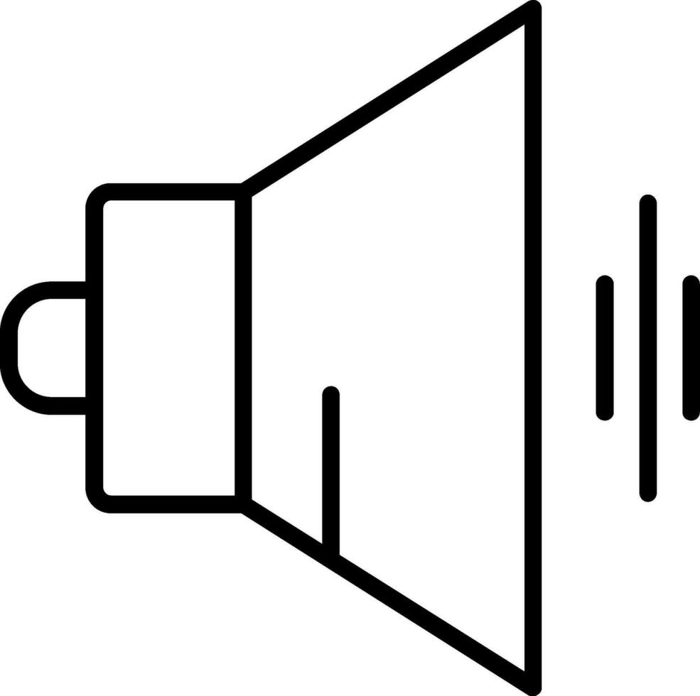 icône de ligne de haut-parleur vecteur