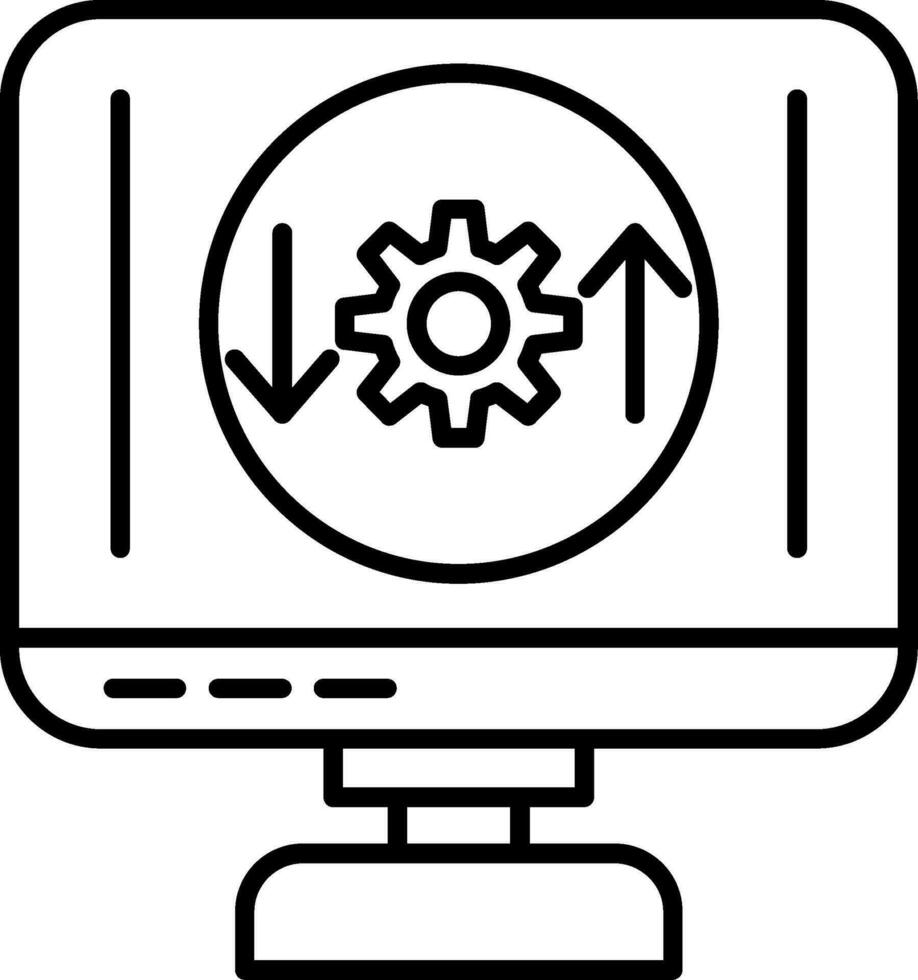 icône de ligne de processus vecteur