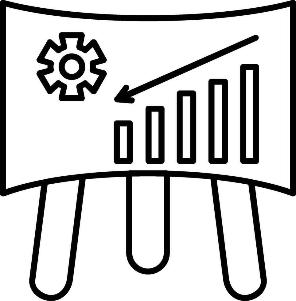 icône de la ligne de gestion vecteur