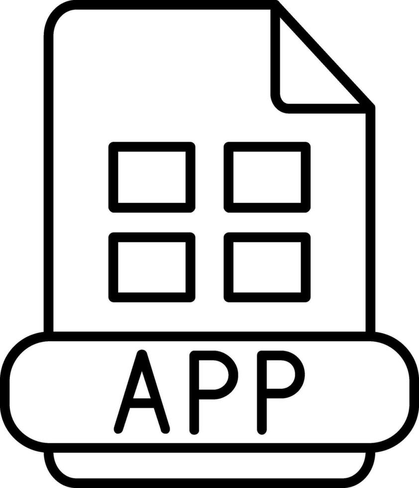 icône de ligne d'application vecteur