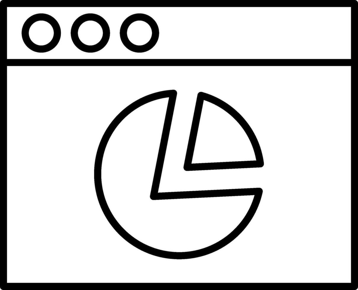 icône de la ligne du navigateur vecteur