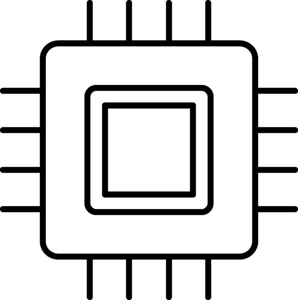 icône de ligne de circuit imprimé vecteur