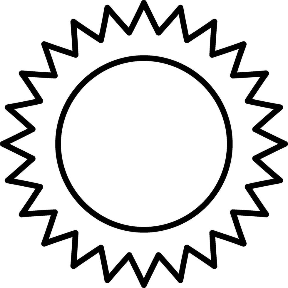 icône de ligne de soleil vecteur
