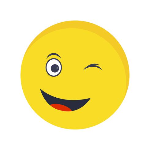 clin d&#39;oeil emoji vector icon