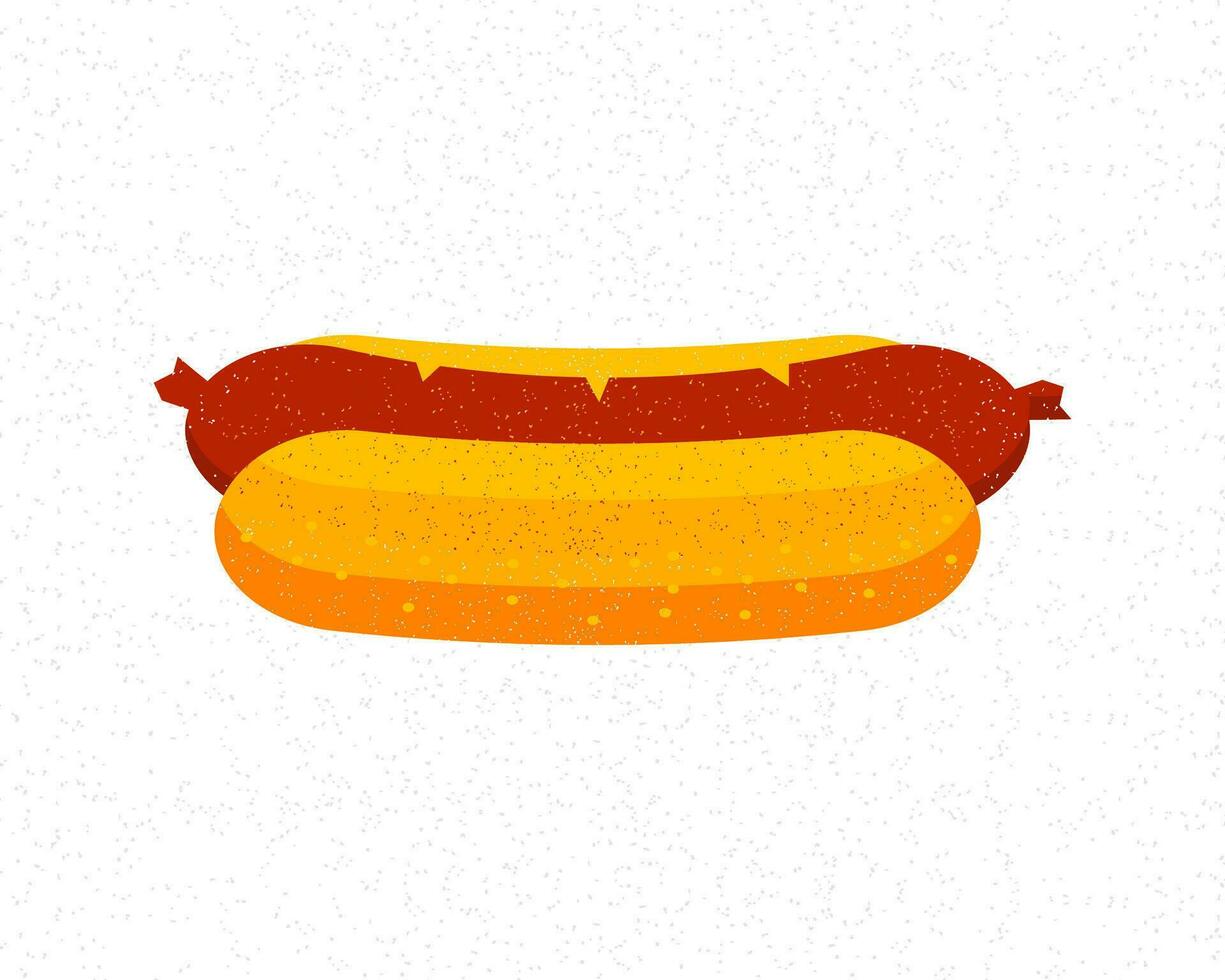 chaud chien plat icône. vite aliments. vecteur illustration.