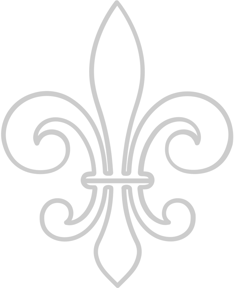 contour de fleur de lis vecteur