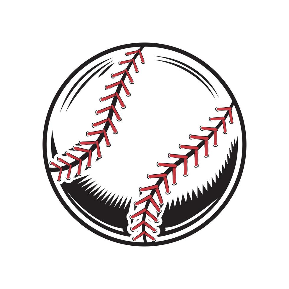 conception de baseball sur fond blanc. logos ou icônes d'art de ligne de baseball. illustration vectorielle. vecteur