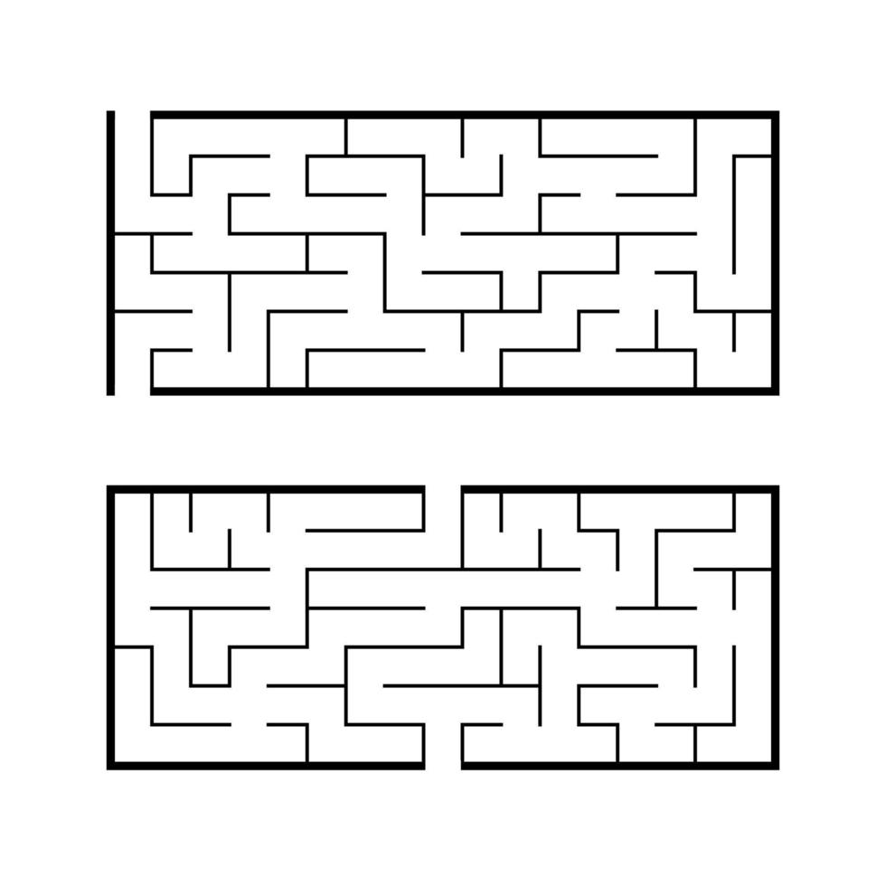 un ensemble de labyrinthes. jeu pour les enfants. casse-tête pour les enfants. énigme du labyrinthe. trouver le bon chemin. illustration vectorielle. vecteur