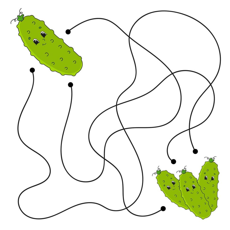 Labyrinthe. jeu pour les enfants. labyrinthe amusant. feuille de travail de développement de l'éducation. casse-tête pour les enfants. page d'activité. énigme pour le préscolaire. personnage de dessin animé mignon. énigme logique. illustration vectorielle de couleur. vecteur