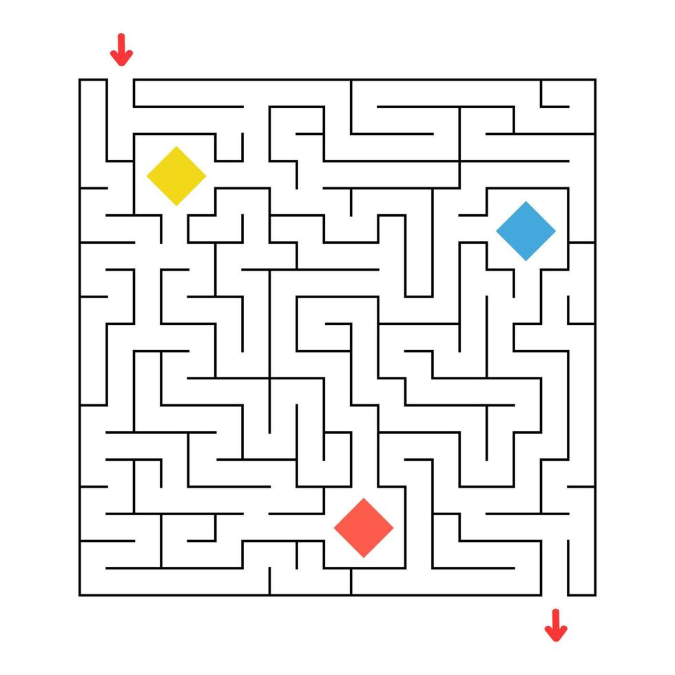 labyrinthe drôle. jeu pour les enfants. casse-tête pour les enfants. style de bande dessinée. énigme du labyrinthe. illustration vectorielle de couleur. trouver le bon chemin. le développement de la pensée logique et spatiale. vecteur