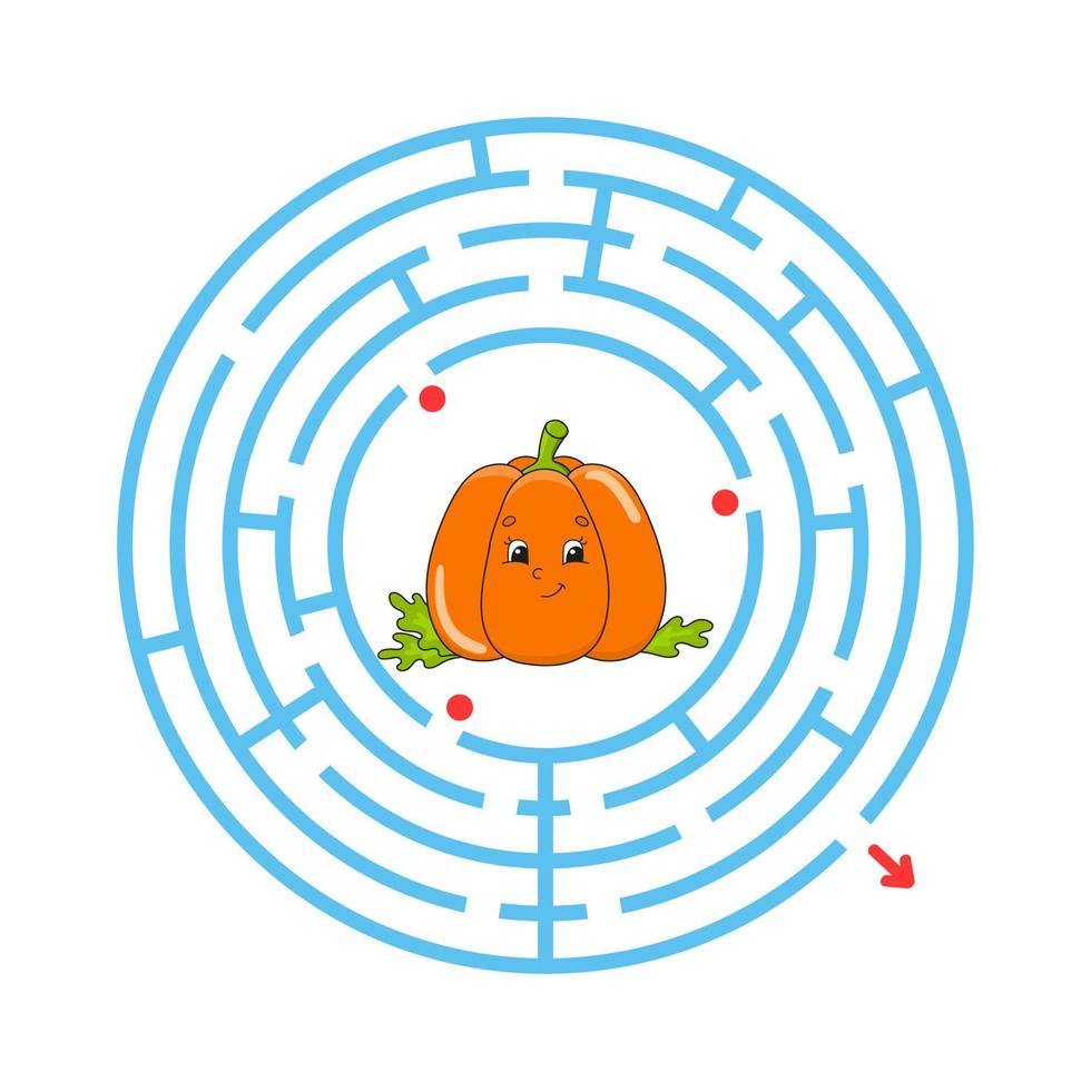 Labyrinthe. jeu pour les enfants. labyrinthe amusant. feuille de travail de développement de l'éducation. page d'activité. casse-tête pour les enfants. style de dessin animé mignon. énigme pour le préscolaire. énigme logique. illustration vectorielle de couleur. vecteur