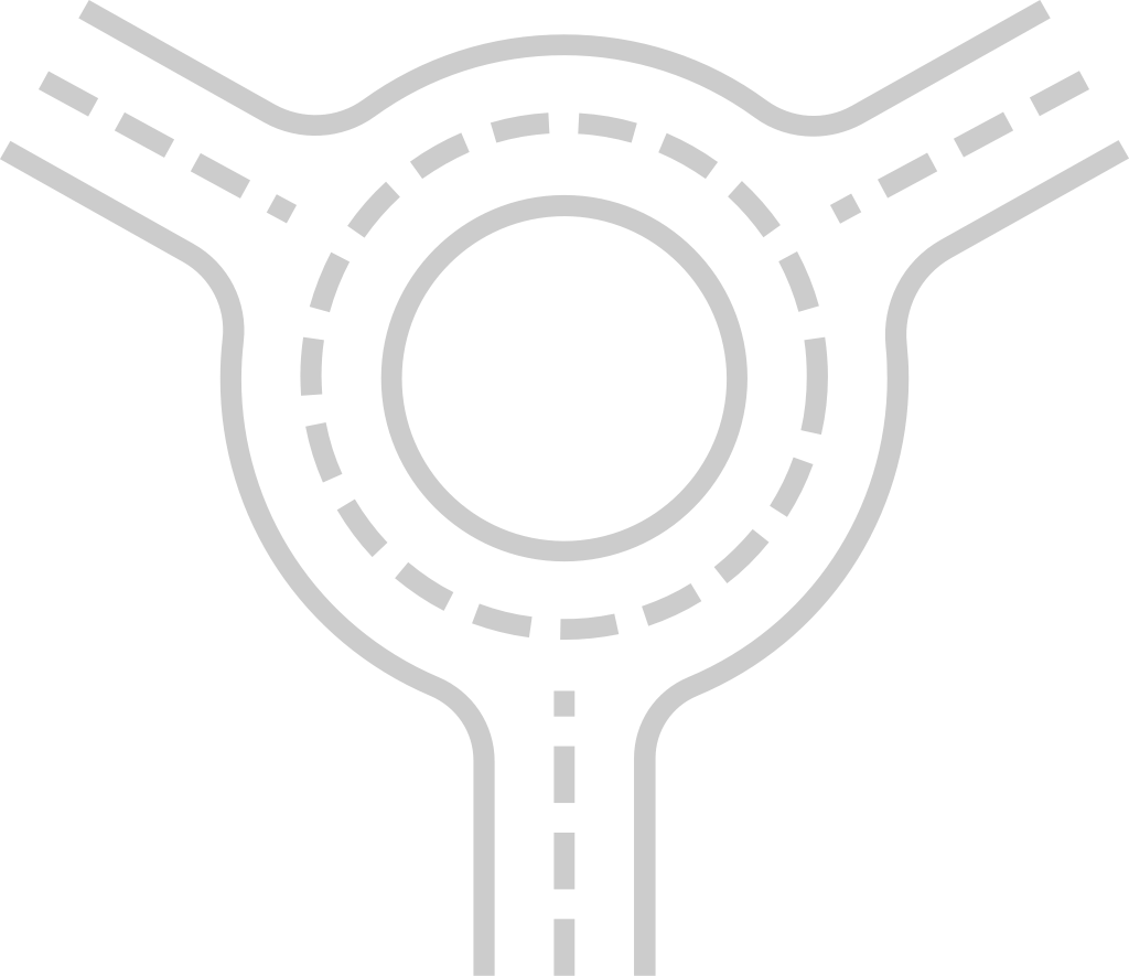 carte routière du rond-point vecteur