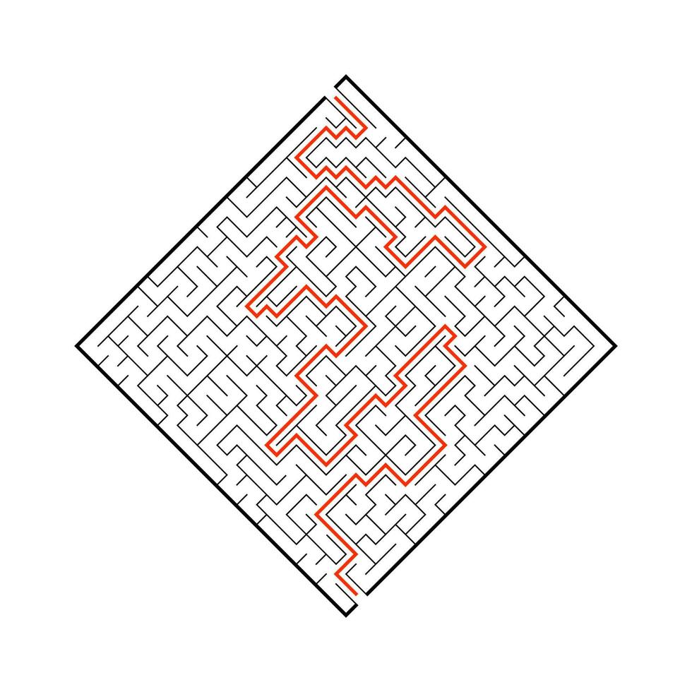 labyrinthe abstrait. jeu éducatif pour les enfants. casse-tête pour les enfants. énigme du labyrinthe. trouver le bon chemin. illustration vectorielle. vecteur