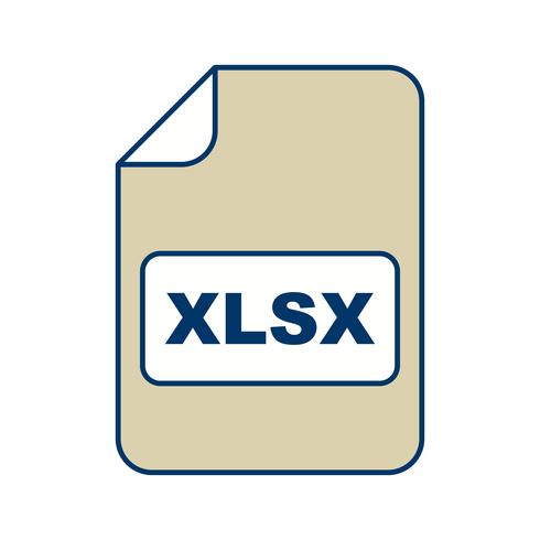 Icône de vecteur XLSX