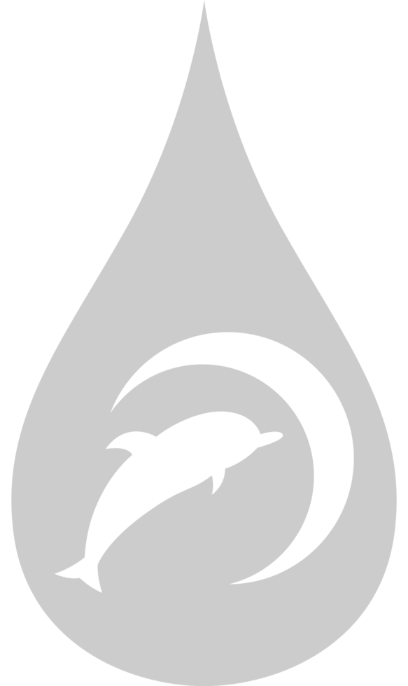 logo de l'eau goutte dauphin vecteur