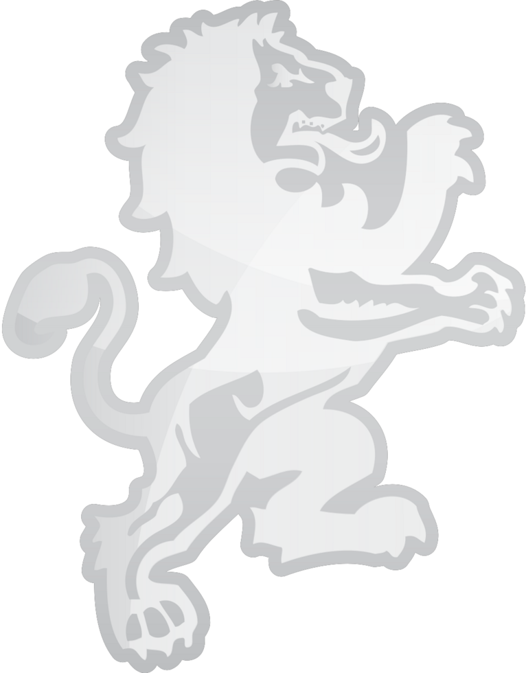 lion rampant crest argent vecteur