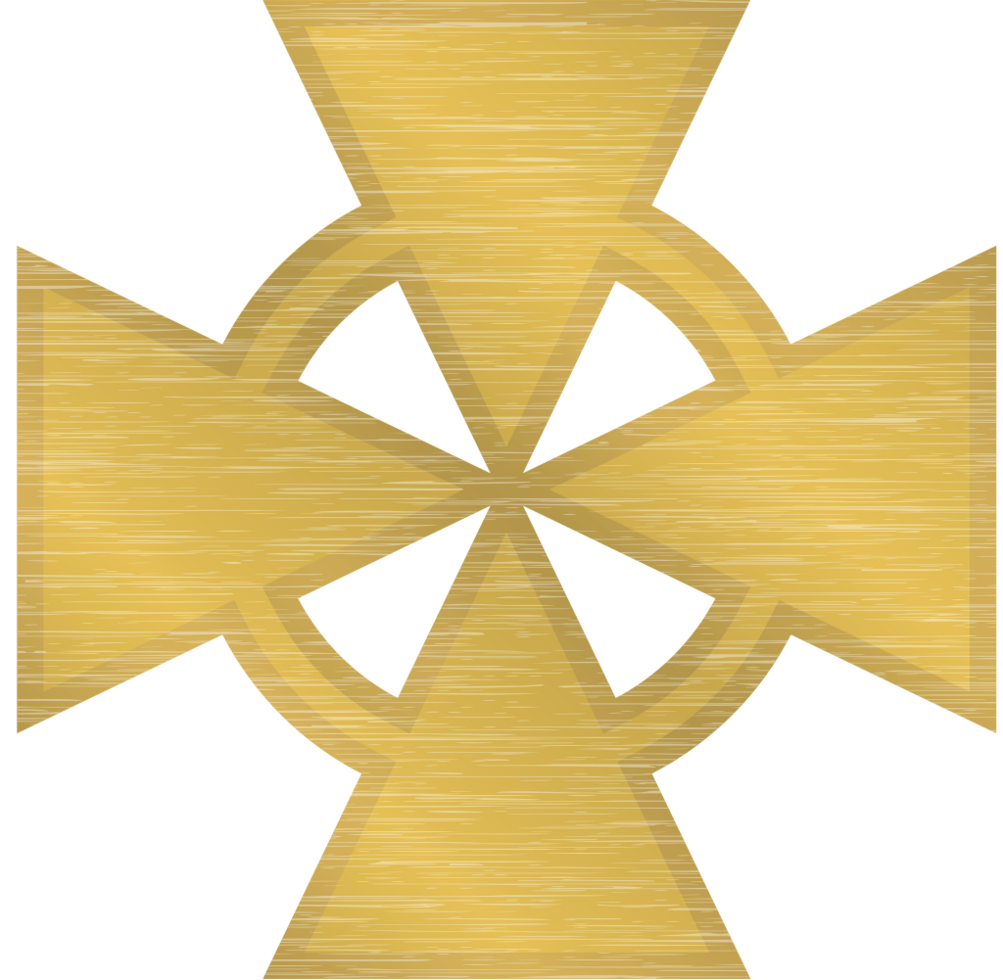 croix maltaise d'or vecteur