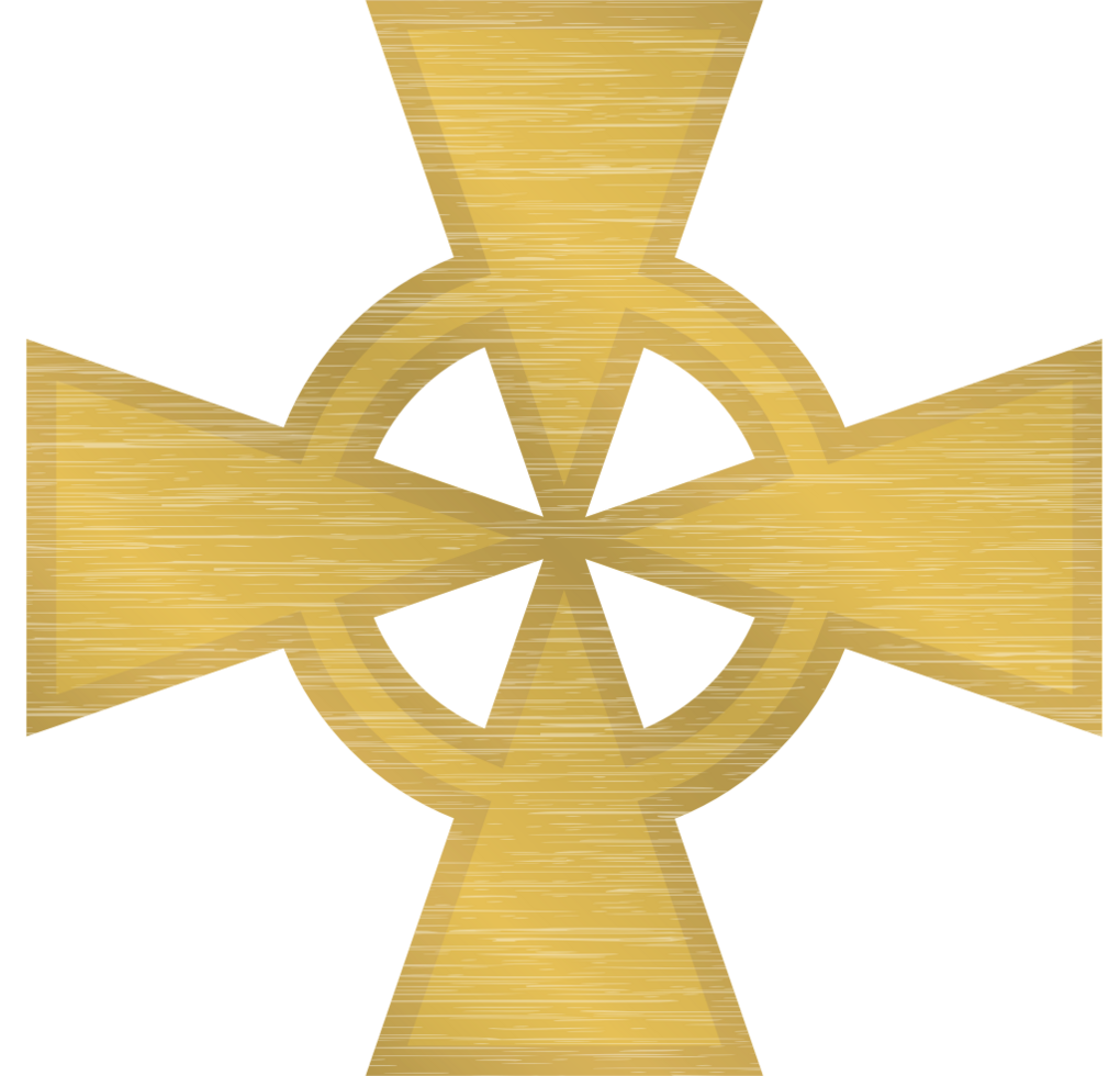 croix maltaise d'or vecteur