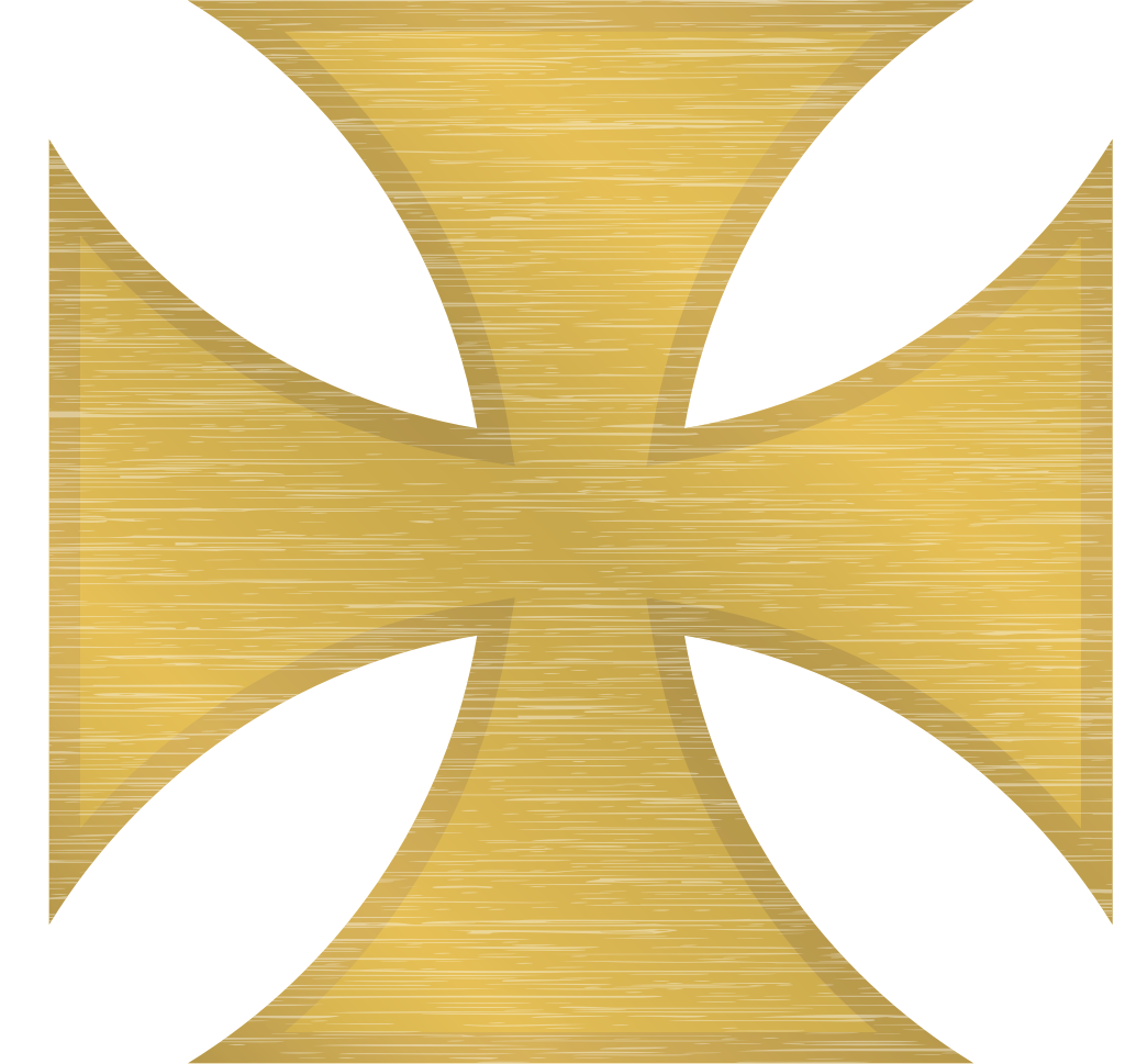 croix maltaise d'or vecteur