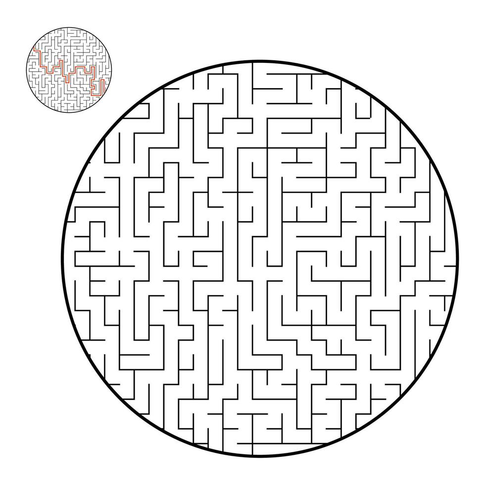 grand labyrinthe difficile. jeu pour enfants et adultes. casse-tête pour les enfants. énigme du labyrinthe. trouver le bon chemin. illustration vectorielle plane. vecteur