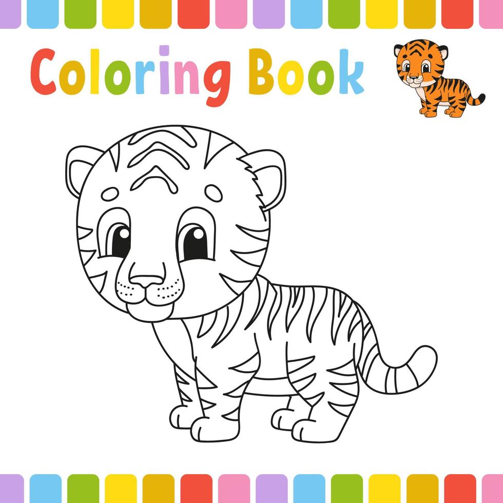 pages de livre de coloriage pour les enfants. illustration vectorielle de dessin animé mignon. vecteur