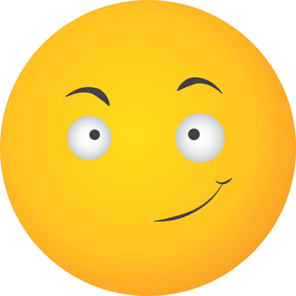 emoji visage jaune sourire gagner vecteur