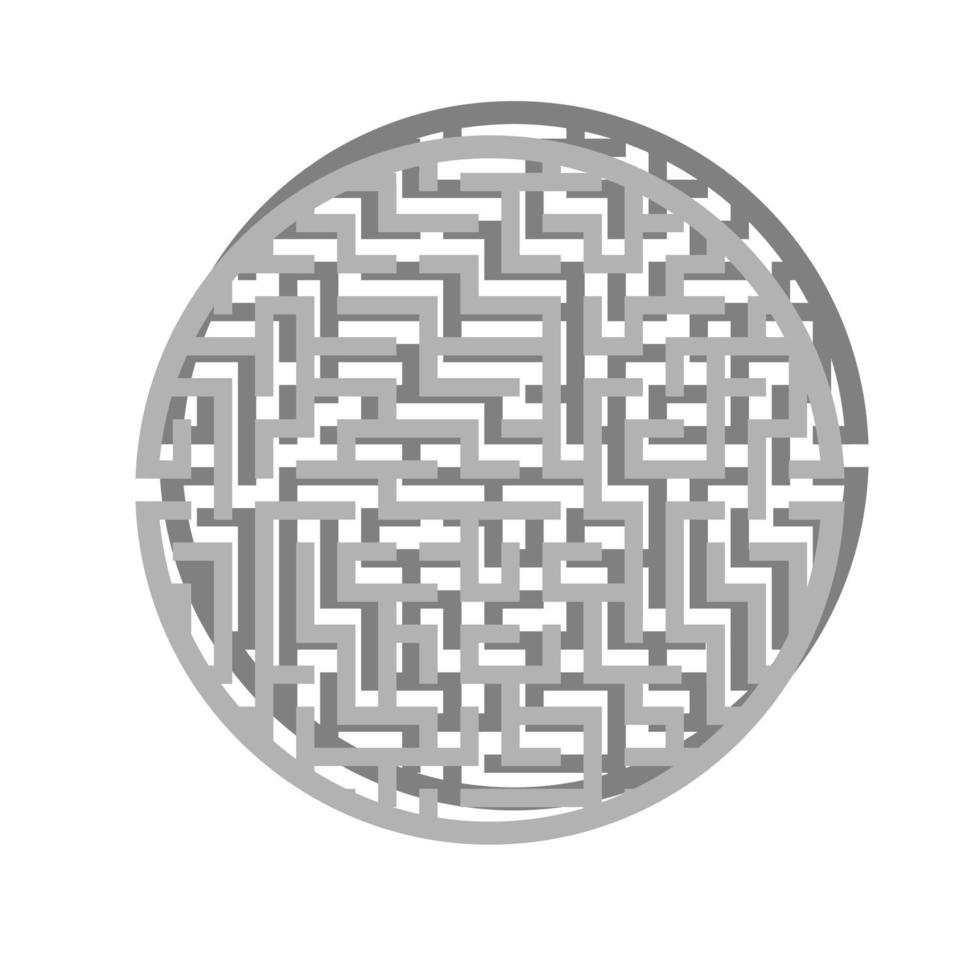 grand labyrinthe difficile. jeu pour enfants et adultes. casse-tête pour les enfants. énigme du labyrinthe. trouver le bon chemin. illustration vectorielle plane. vecteur