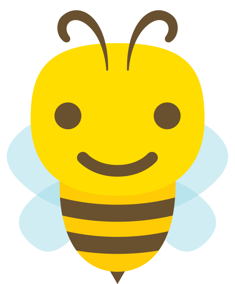 sourire de dessin animé abeille emoji vecteur