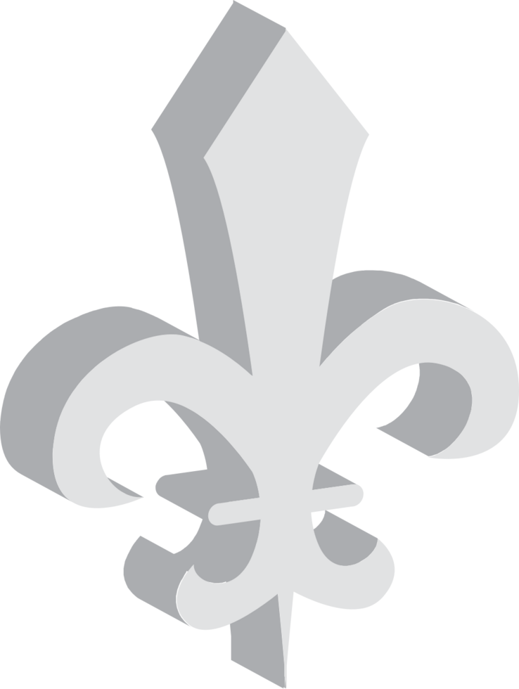 fleur de lis isométrique vecteur