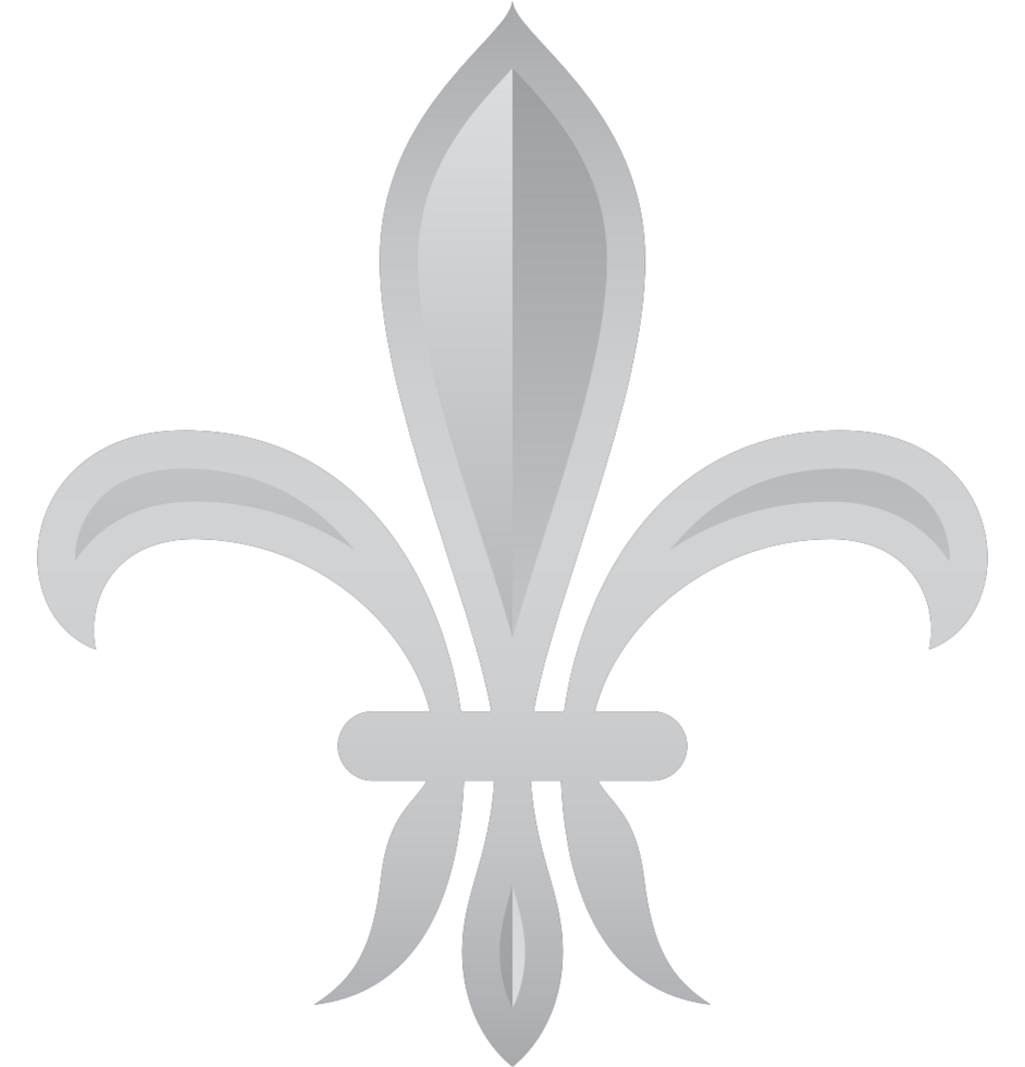 fleur de lis argent vecteur