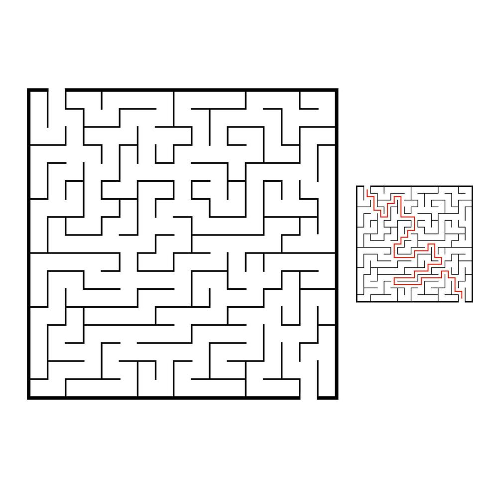 labyrinthe abstrait. jeu éducatif pour les enfants. casse-tête pour les enfants. énigme du labyrinthe. trouver le bon chemin. illustration vectorielle. vecteur