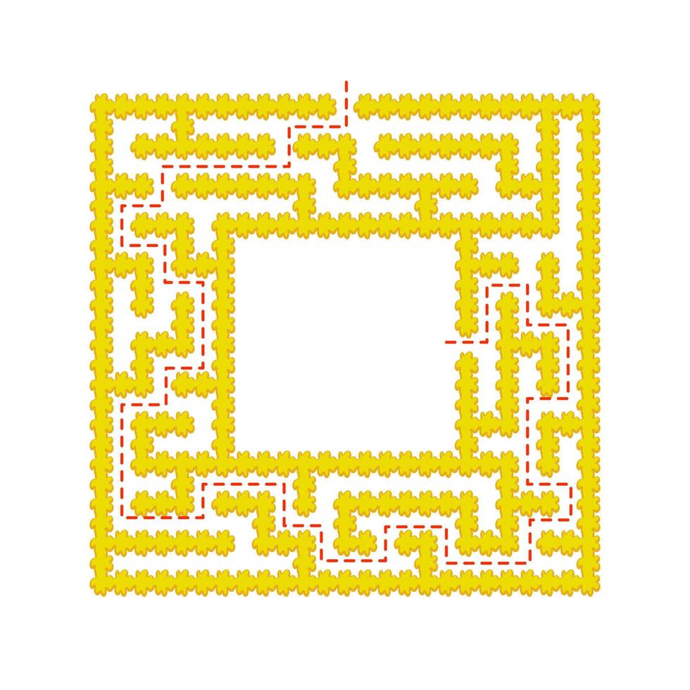 labyrinthe abstrait. jeu pour les enfants. casse-tête pour les enfants. énigme du labyrinthe. trouver le bon chemin. illustration vectorielle de couleur. vecteur