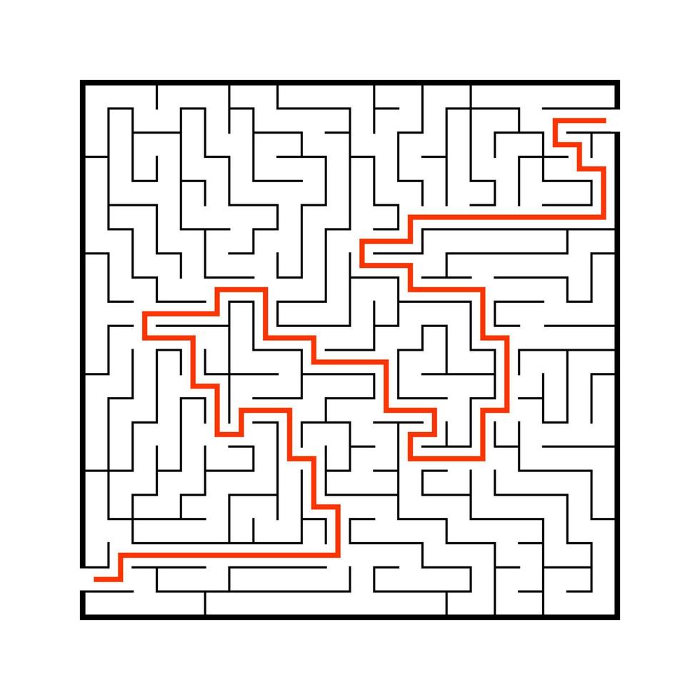 labyrinthe abstrait. jeu éducatif pour les enfants. casse-tête pour les enfants. énigme du labyrinthe. trouver le bon chemin. illustration vectorielle. vecteur