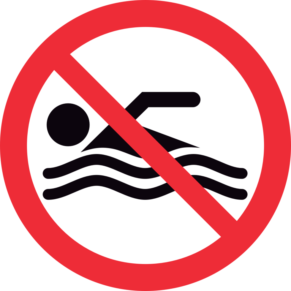 non signe nager vecteur