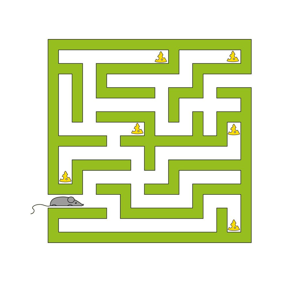 labyrinthe abstrait. jeu éducatif pour les enfants. casse-tête pour les enfants. énigme du labyrinthe. trouver le bon chemin. illustration vectorielle. vecteur