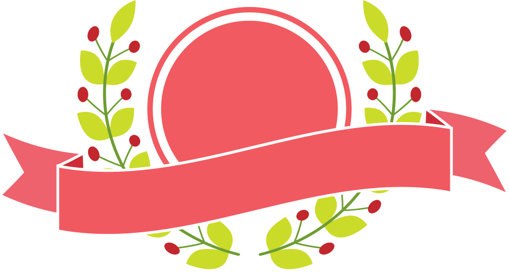 insigne rose avec ruban vecteur