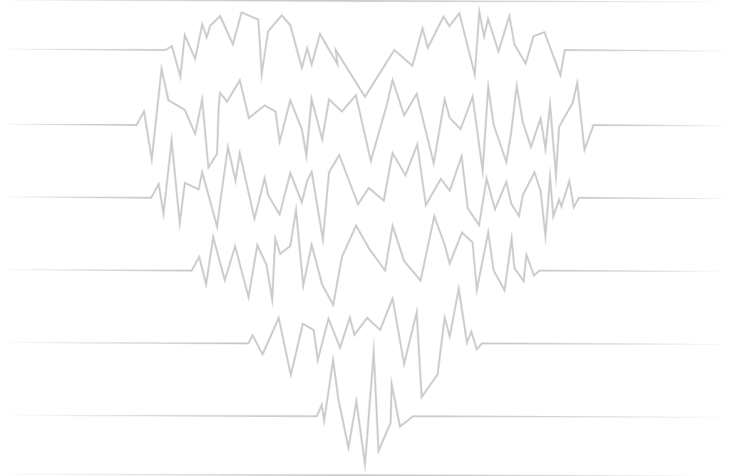 rythme cardiaque créer une forme de coeur vecteur