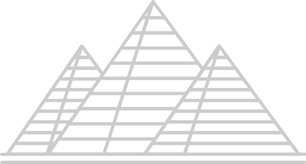 égyptien pyramides contour vecteur