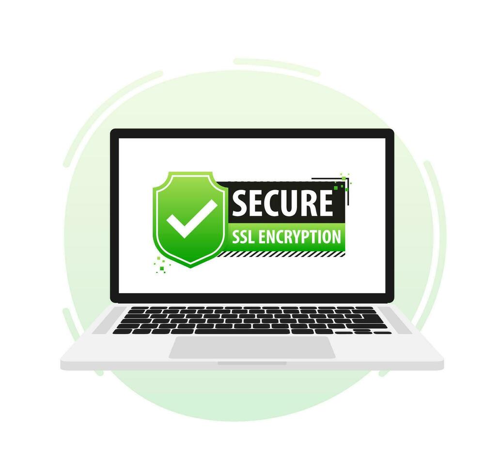 sécurise connexion. ssl bouclier protégé. https certificat intimité icône. ssl sûr vecteur