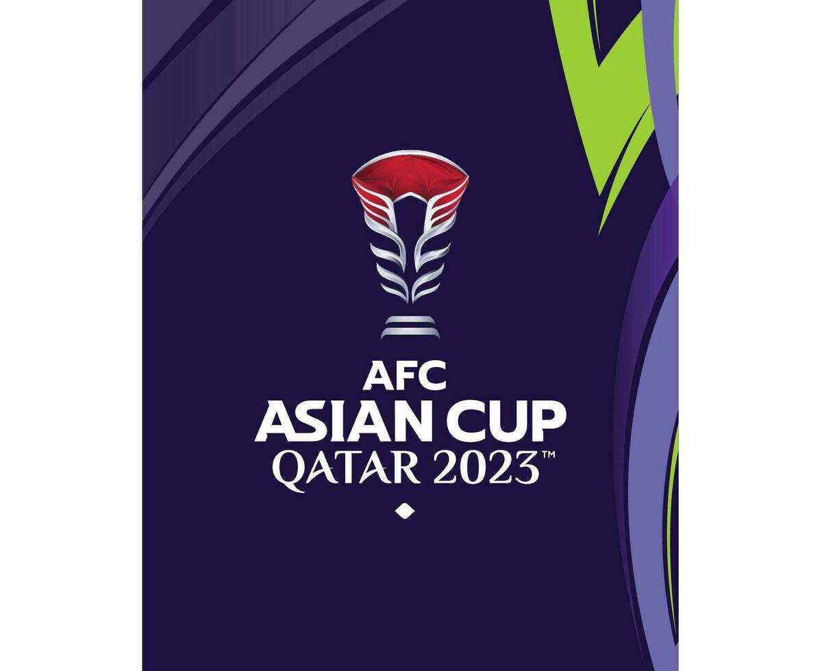 afc asiatique tasse Qatar 2023 logo Asie Football symbole conception abstrait vecteur