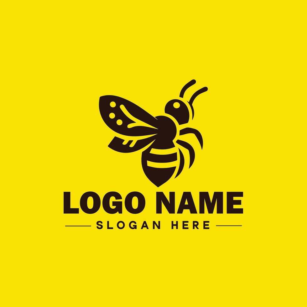 abeille logo insecte mon chéri abeille moderne minimaliste affaires logo icône modifiable vecteur