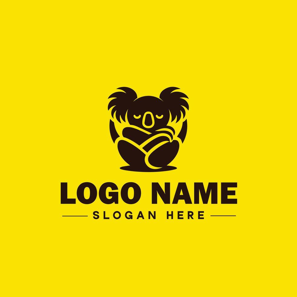 koala logo icône koala animal moderne minimaliste affaires logo modifiable vecteur