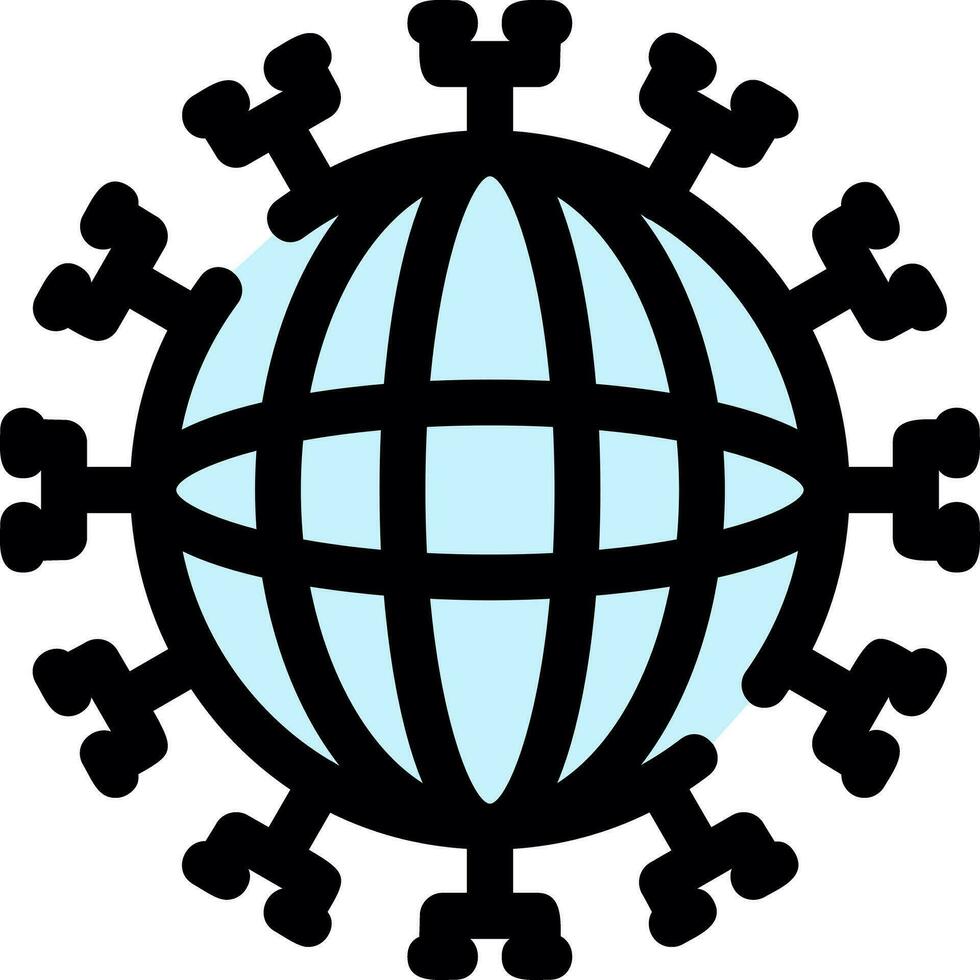 conception d'icônes créatives de réseau mondial vecteur