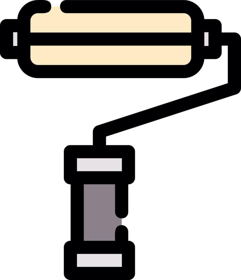 conception d'icône créative de rouleau de peinture vecteur