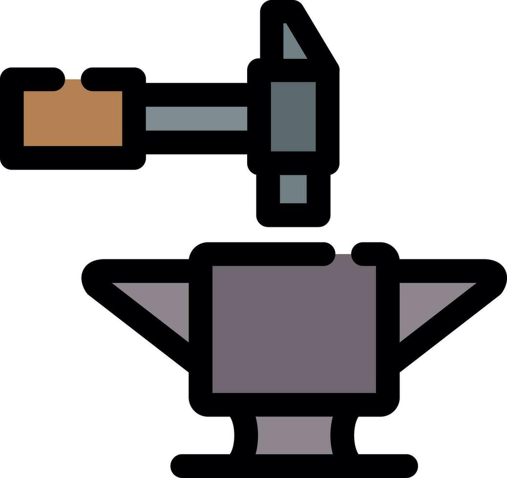 conception d'icône créative d'enclume vecteur