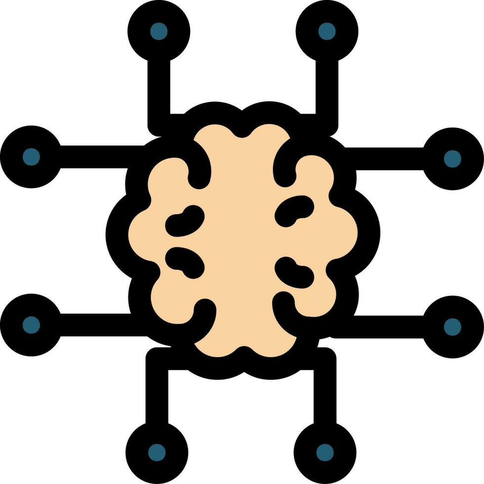 conception d'icône créative de neuroimagerie vecteur