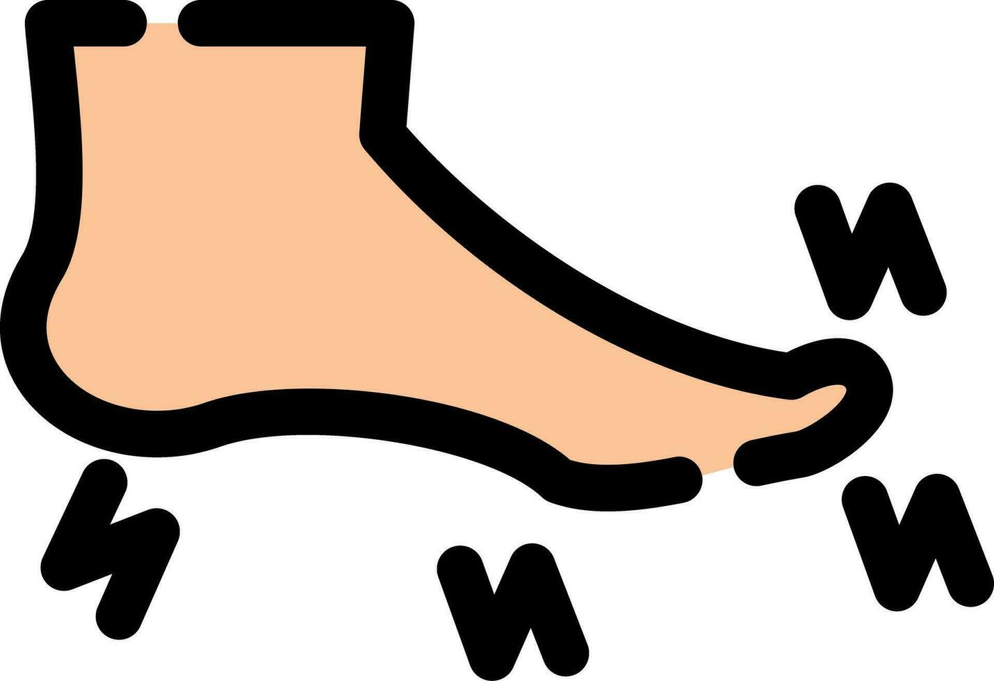 conception d'icône créative de pied vecteur