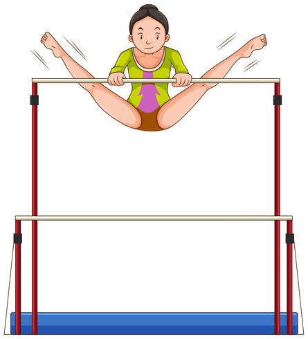 Femme, gymnastique, barres 366716 Art vectoriel chez Vecteezy